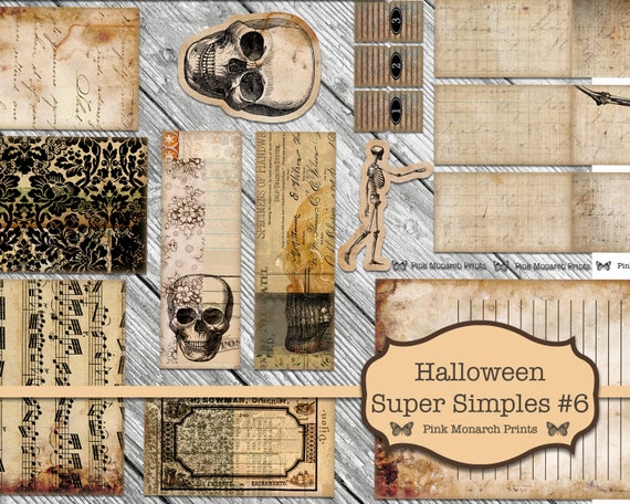 Halloween Folio, Digital Junk Journal Kit, Junk Journal Kit, Junk Journal  Supplies, Printable Junk Journal, Junk Journal Easy, Folio, Print 