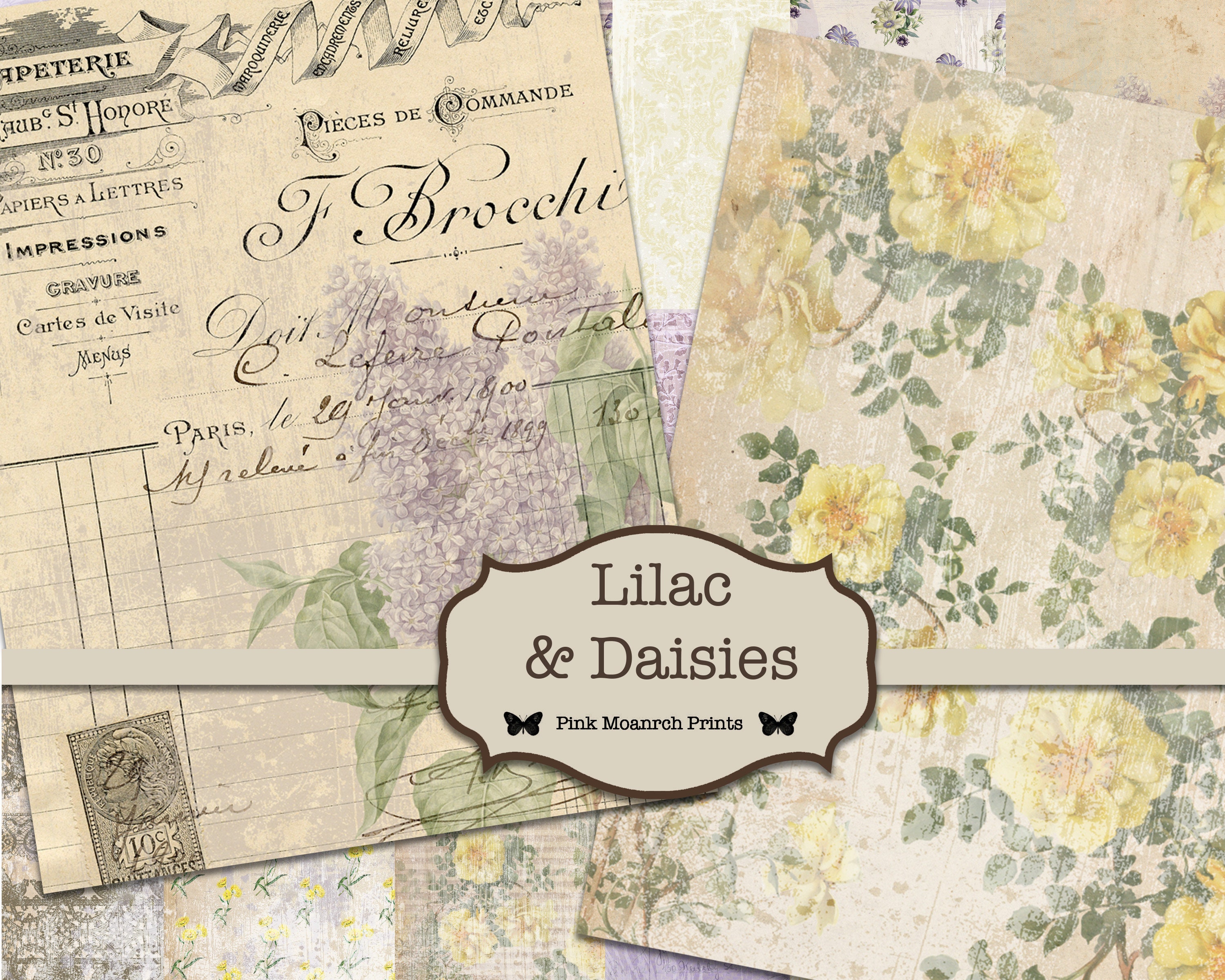 Junk Journal Digital Kits, Junk Journal Purple, Junk Journal Garden, …