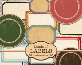 Junk Journal Labels, Junk Journal Ephemera, Vintage Printable Labels, Printable Labels, Digital Labels, Embellishments, Junk Journaling Kit