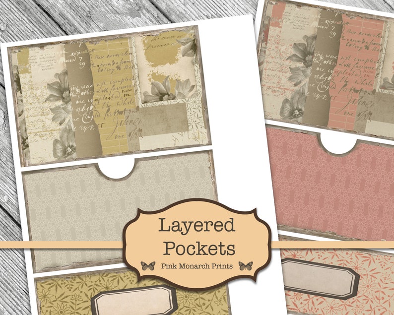 Junk Journal, Shabby Chic, Junk Journal Kit, Junk Journal Pockets, Junk ...