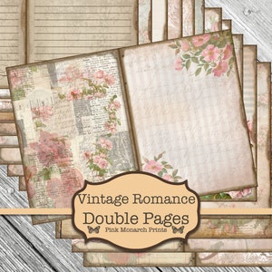 Vintage Romance, Junk Journal Kit, Valentines Junk Journal, Junk Journaling Digital, Shabby Chic Junk Journal, Romantic, Printable, Doubles