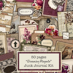 155 pièces kit vintage scrapbooking junk journal livre - France
