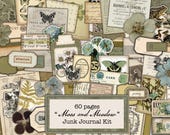 Moss And Meadow, Printable Kit, 60 Pages, Junk Journal Scrapbooking Kit Juen 2026