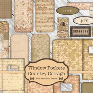 Country Cottage, Junk Journal, Junk Journal Kit, Junk Journal Pockets, Scrapbook Ephemera, Tags, Junk Journaling Digital, Sheet Music