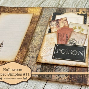 Halloween Super Simples 11, digitaal junkjournaal, Halloween-junkjournaal, junkjournaalkit, ephemera junkjournaling, digitale Halloween-kit