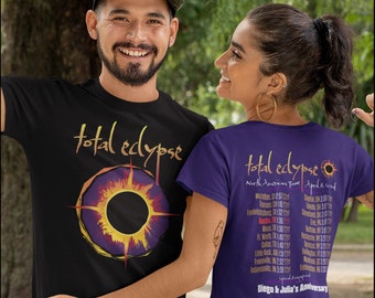 Personalized Total Eclypse Tour - 2024 Solar Eclipse Premium T-Shirt