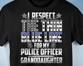 Granddaughter Police Officer Thin Blue Line Premium Unisex T-Shirt