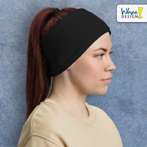 Solid Black Neck Gaiter/Mask image 4