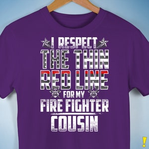 Fire Fighter Cousin Thin Red Line Premium Unisex T-Shirt image 8