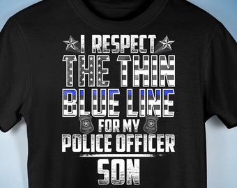 Son Police Officer Thin Blue Line Premium Unisex T-Shirt