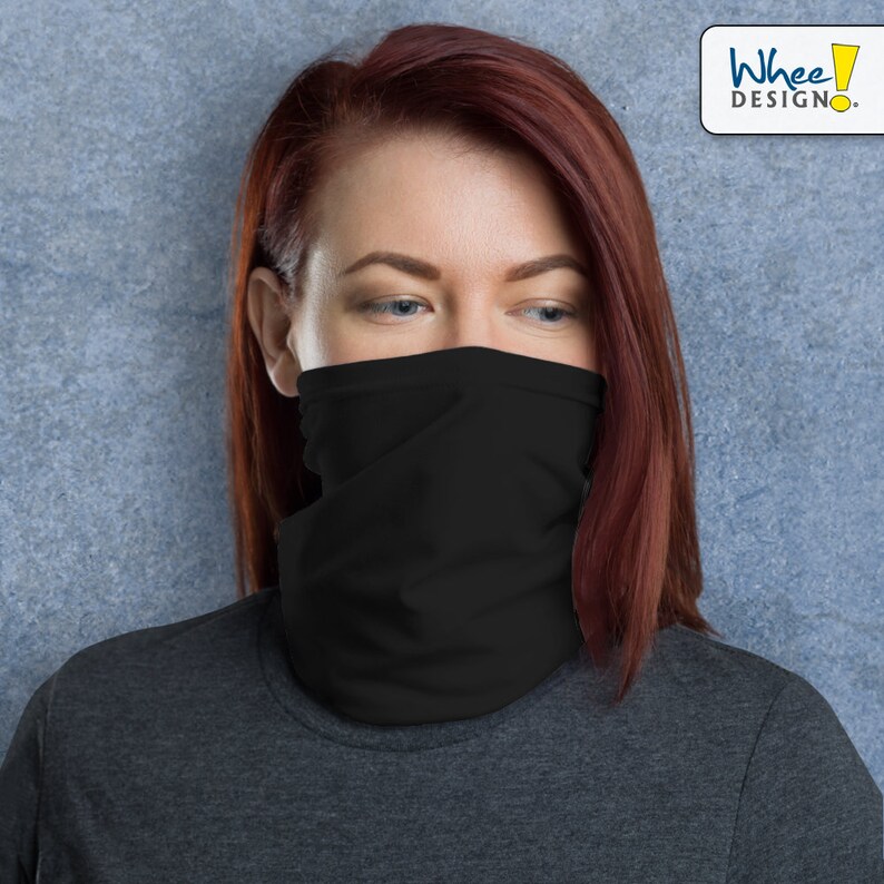 Solid Black Neck Gaiter/Mask image 3