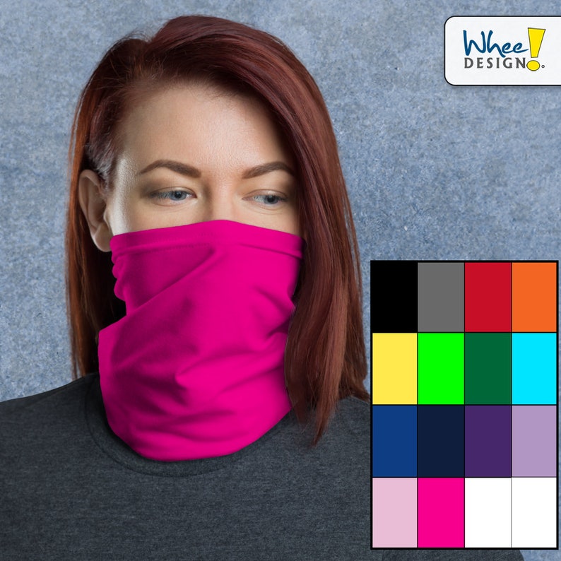 Solid Color Neck Gaiter/face Mask Etsy
