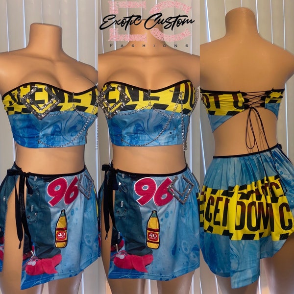 Freaknik 96 / small-medium / adjustable top and bottoms/ ready to ship!