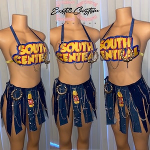 Freaknik south central / small/ adjustable top and bottoms/ ready to ship!
