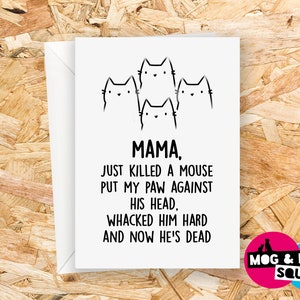 Cat Queen Mother's Day Card - Bohemian Rhapsody - Funny Music Card - Cat Mum Card - Mothers Day Cat