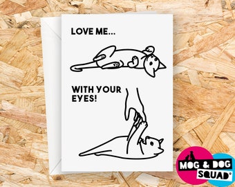 Love Me Cat Birthday Card - Funny Cat Card - Card For Cat Owner - Cat Card Birthday