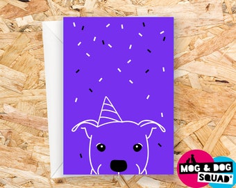 Staffordshire Bull Terrier Birthday Card - Staffy Card - Pitbull - Dog Card - Dog Mum - dog Dad