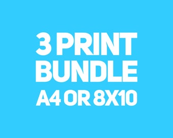 3 A4 Katzen und Hunde Drucke - 3 Drucke - Multipack Poster Bundle - Lyric Print Bundle - Positive Zitat Drucke