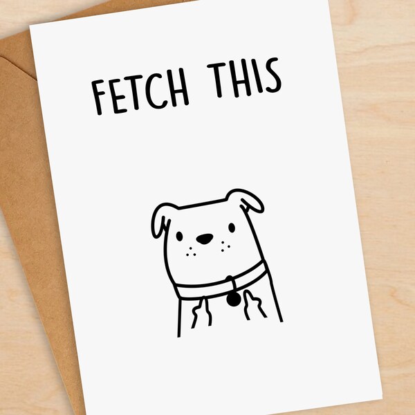Funny Dog Card Etsy UK