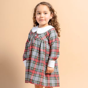 Weihnachten Outfit Tartan, Mädchen Weihnachten Outfit Rot, Tartan Weihnachten Mädchenkleid.