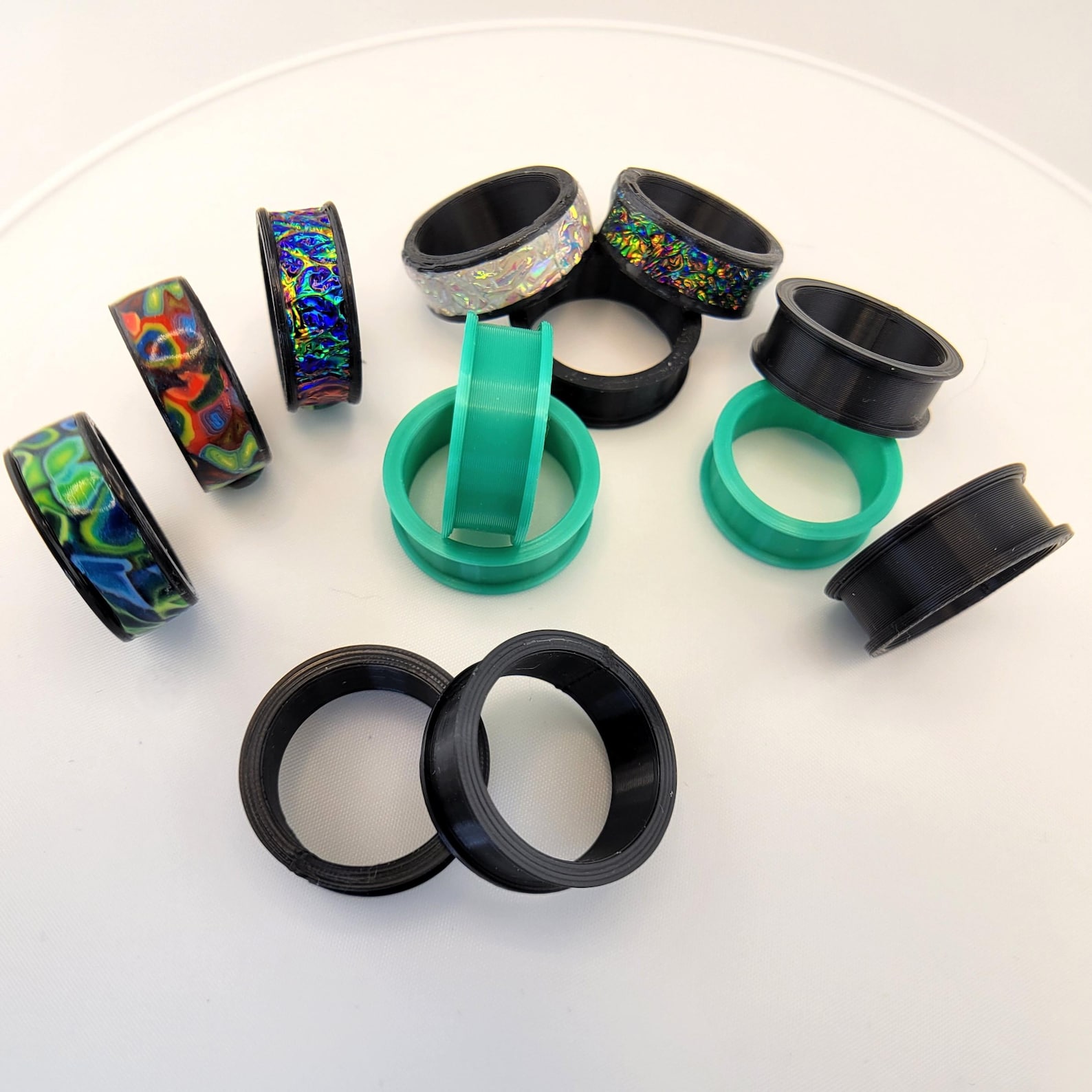 Channel Inlay Ring Blanks for Polymer Clay Baking Ring Base Form Core ...