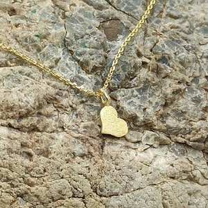 dainty heart necklace solid gold 14k,birthday present,Valentine&#39;s Day,necklace love,necklace for gift,necklace for women,necklace heart