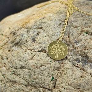 Tree of life necklace,Tree Necklace,solid Gold necklace 14k, Dainty Tree of life necklace,necklace for gift, Gold necklace, charm necklace