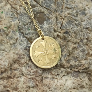 cross Solid Gold 14k,Constantine Necklace,CROSS ICXC NIKA Cross Pendant,Necklaces For Women,Protection Religious Charm,necklace for gift