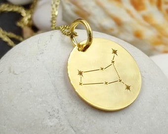 Dainty Gemini solid gold 14k, Constellation Necklace,Personalized Constellation,jewelry zodiac Pendant,Gemini zodiac Necklace,Gemini jewelry