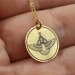 solid gold 14k Egyptian symbol, Personalized Pendant,Egyptian Pendant,Ancient Egyptian Goddess Necklace,nnecklace for gift,Cleopatra jewelry