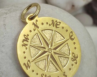 Compass necklace, compass jewelry,Dainty gold necklace,compass for gift,compass charm,personalized compass,custom pendant,traveler gift