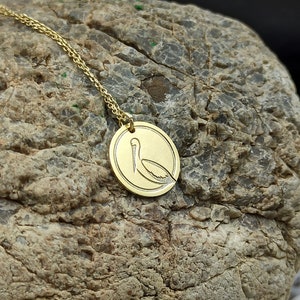 dainty pelican necklace,dainty necklace,solid gold 14k necklace,pelican necklace,necklace for gift,animal necklace,necklace for women