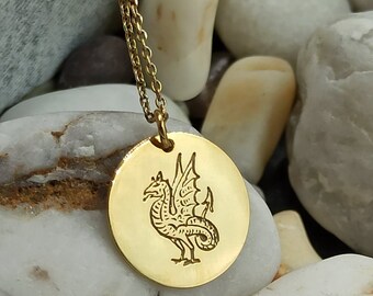 dainty dragon necklace solid gold 14k,necklace dragon,dainty necklace,Dragon Symbol Pendants ,necklace for gift,necklace for women