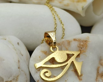 eye of ra necklace solid gold 14k,Egyptian Symbols necklace,necklace for gift,Egypti Eye of Ra,Eye Of Horus,Evil Eye Necklace,dainty eye ra