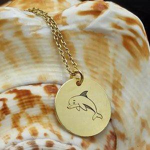 dainty dolphin necklace gold 14k,dolphin dainty,dolphin gold for gift,necklace solid gold,dolphin,dolphin greece,necklace for gift
