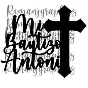 Mi Bautizo PNG; Cricut; Silhouette; Mi Bautizo