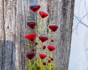 Sea of flowers sun catcher glass picture