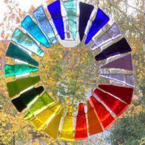 Rainbow wreath suncatcher medium