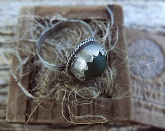 Genuine Medieval silver finger ring, large antique ring, circa 15th century, dig find, antique gemstone ring