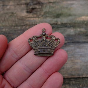 Antique epaulette crown onlay, russian imperial army officers insignia