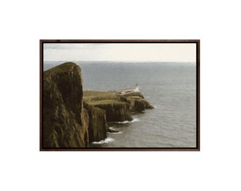 Neist Point Lighthouse Framed Canvas Print | Isle of Skye Wall Art