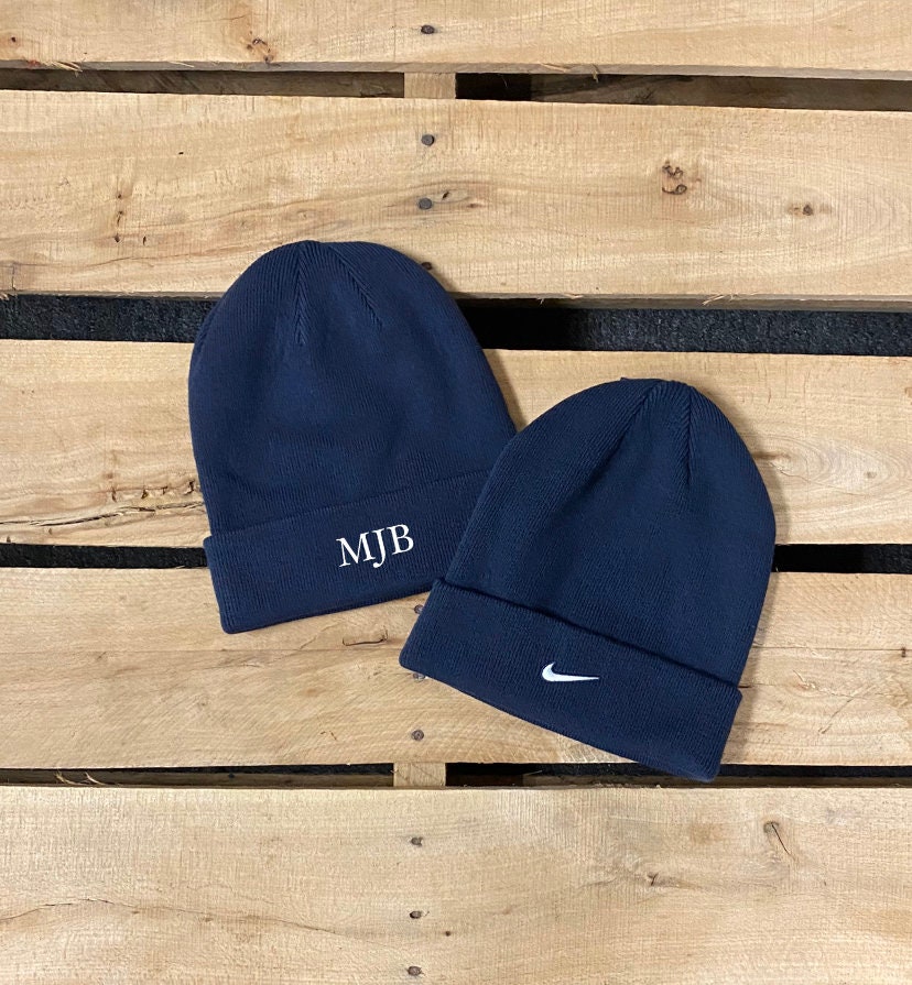 navy nike beanie