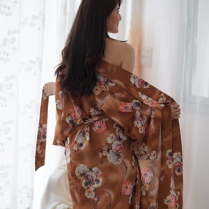 Seidenrobe | Kimono Robe | Boho Kimono Robe | Flitterwochen Kimono Robe.