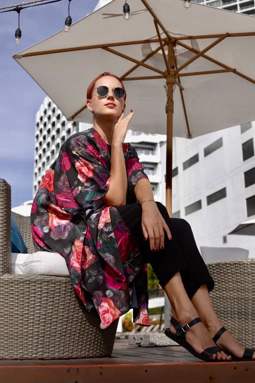 Silk Cardigan kimono robe