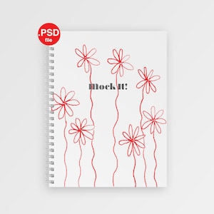 Spiral Notebook and Planner Mockup - A5 - PSD Template with Smart Object