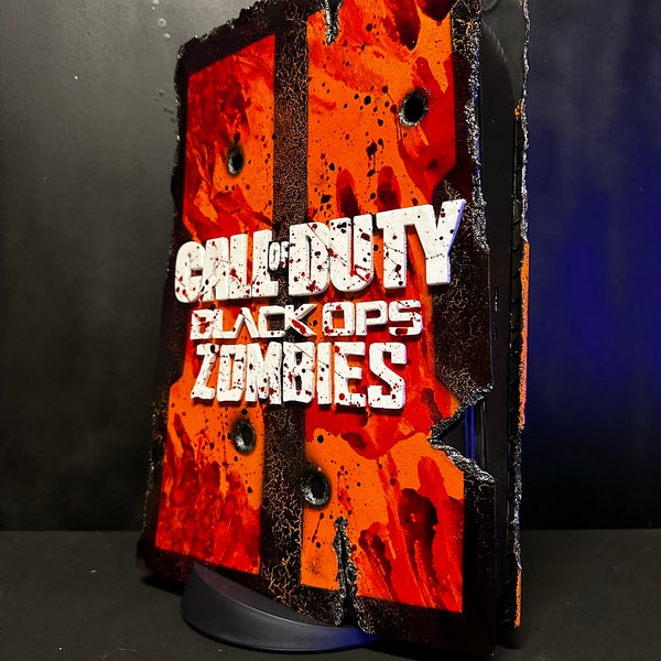 Custom painted PS5 Plates „Call of Duty - Black Ops 2 Zombies“ for Disc- and Digital Edition