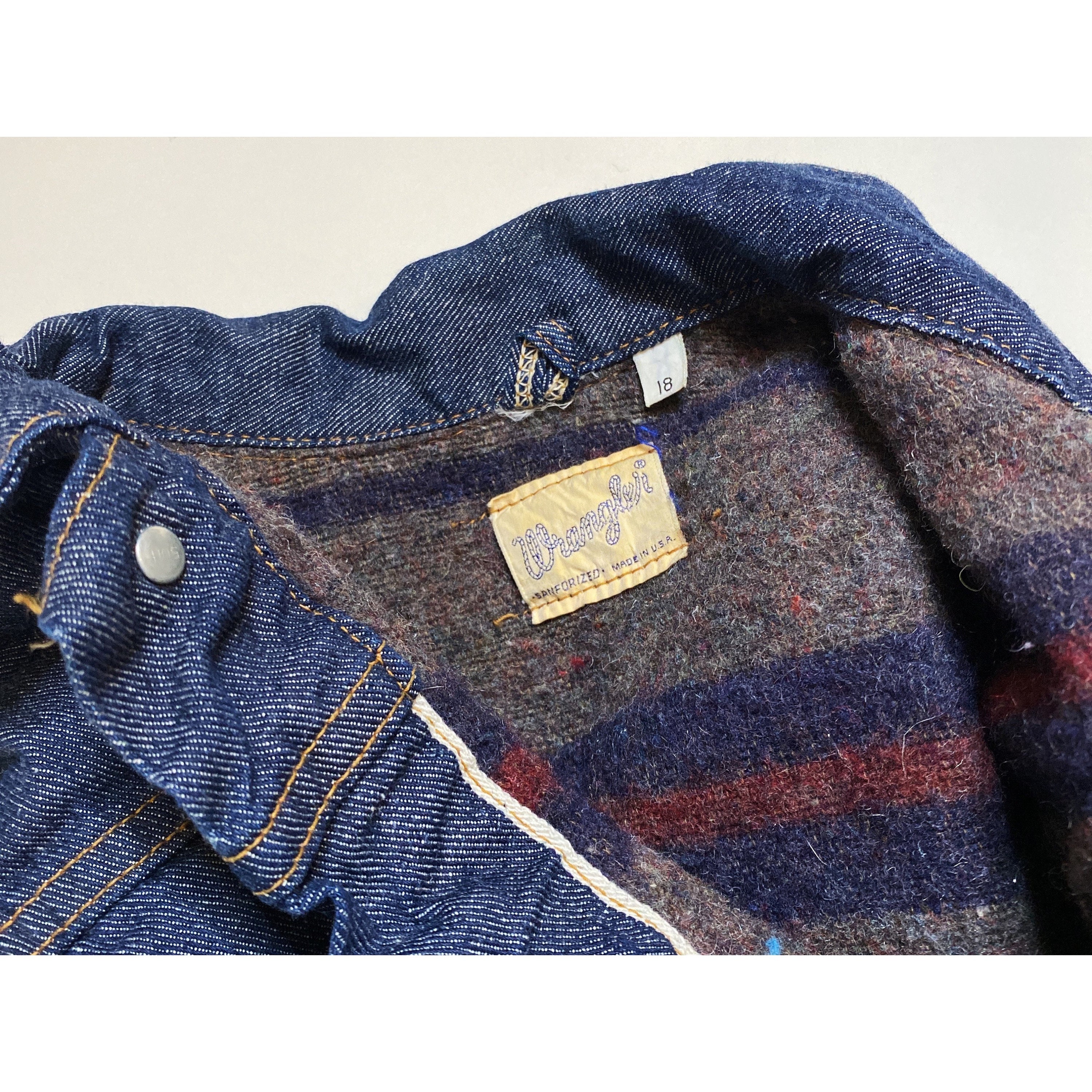 1960s Wrangler 11MJL Blanket-lined Denim Jacket - Etsy 1960s Wrangler 11MJL Blanket-lined Denim Jacket - Etsy