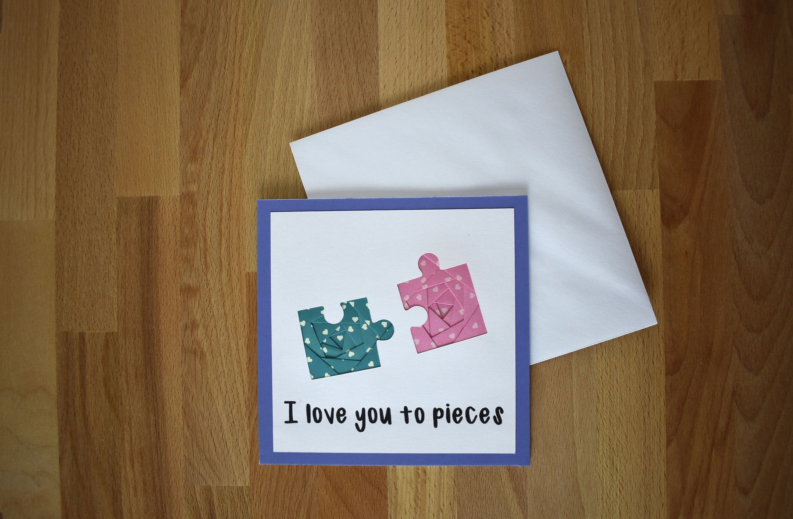 Happy Anniversary card puzzle piece greetings card Etsy