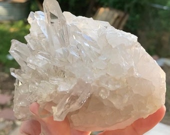 Genuine Clear Quartz Crystal Cluster: Healing Stone (1lb 2oz)