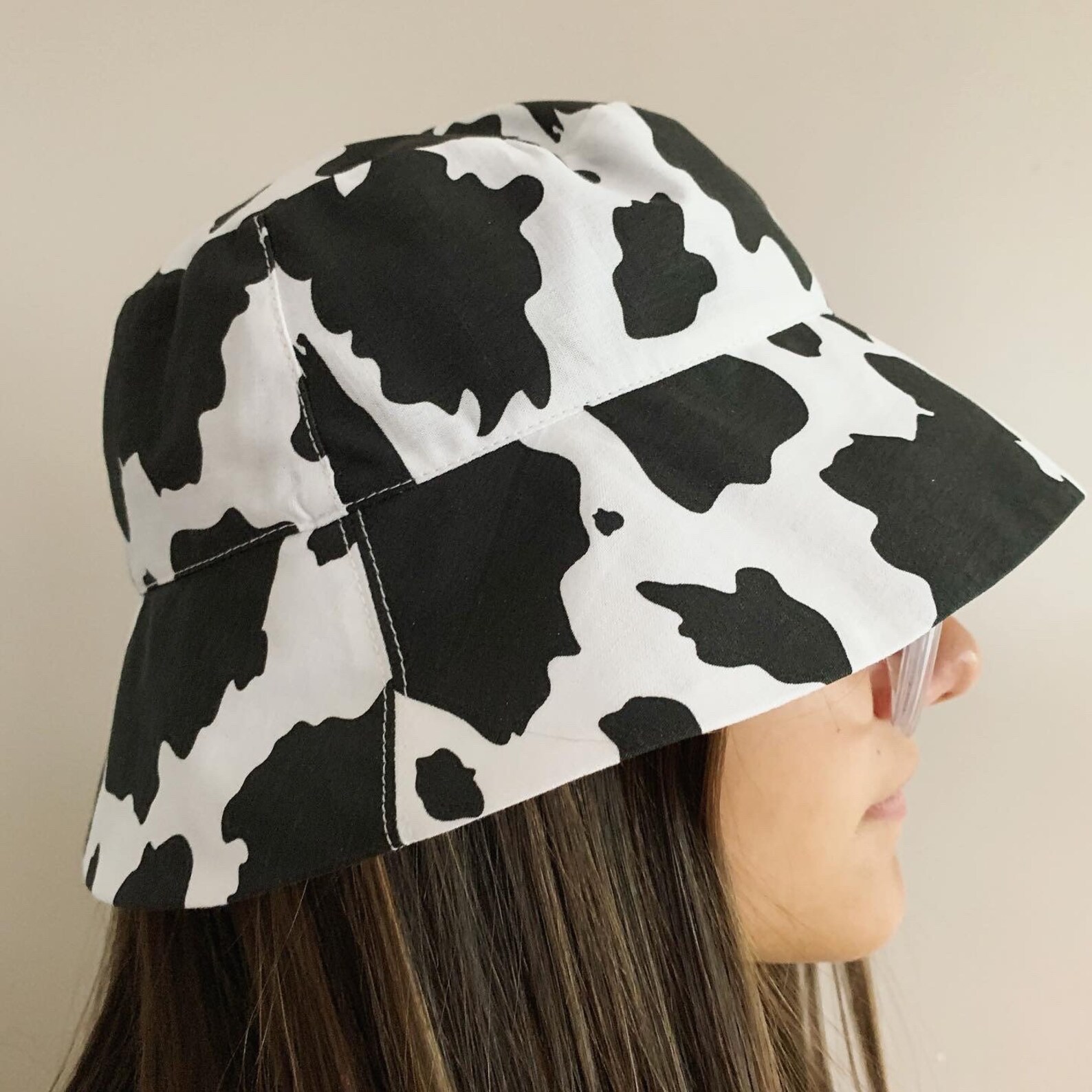 Cow Print Bucket Hat Etsy